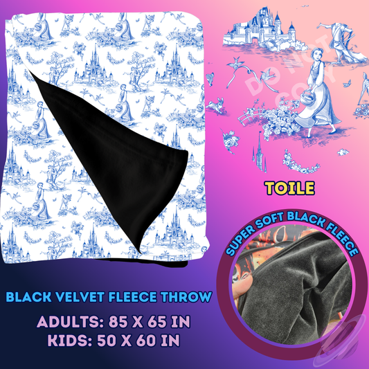 TOILE- SOFT BLACK FLEECE THROW 13-PREORDER CLOSING 1/14