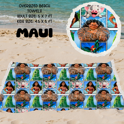 MAUI -OVERSIZED BEACH TOWEL PREORDER CLOSES 5/8 ETA JULY