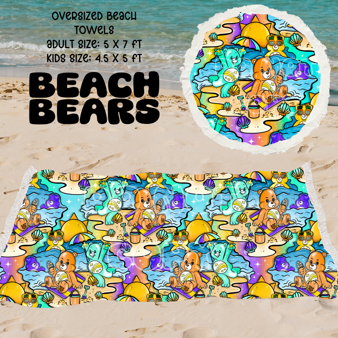 BEACH BEARS -OVERSIZED BEACH TOWEL PREORDER CLOSES 5/8 ETA JULY