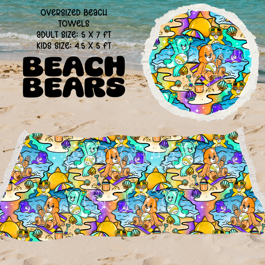 BEACH BEARS -OVERSIZED BEACH TOWEL PREORDER CLOSES 5/8 ETA JULY