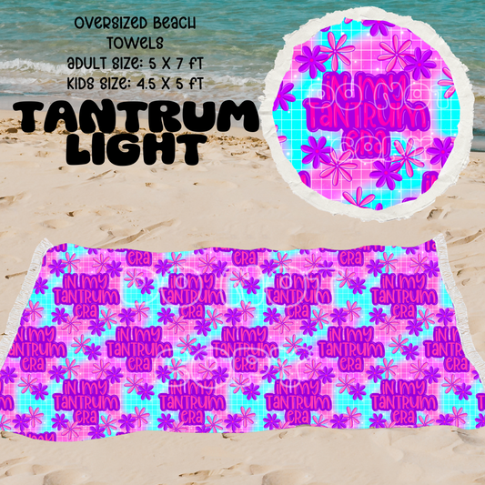 TANTRUM LIGHT -OVERSIZED BEACH TOWEL PREORDER CLOSES 5/8 ETA JULY