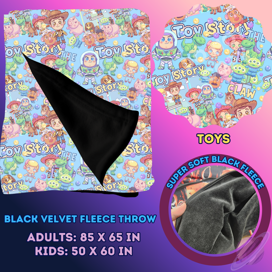 TOYS- SOFT BLACK FLEECE THROW 13-PREORDER CLOSING 1/14