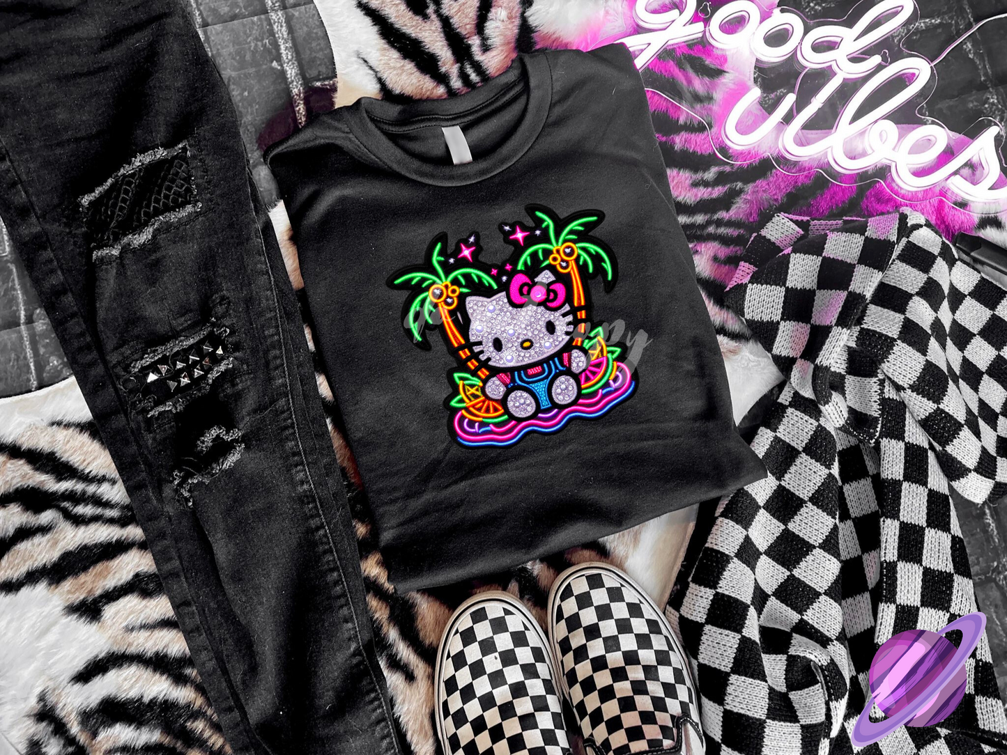 TROPICAL KITTY TEE