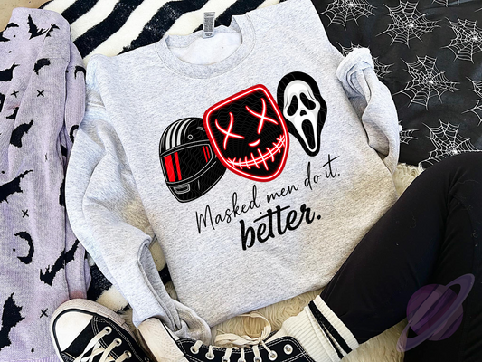 MASKED MEN CREWNECK SWEATSHIRT