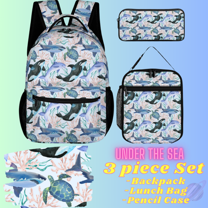 UNDER THE SEA-3 PIECE BACKPACK SET-PREORDER CLOSING 7/3