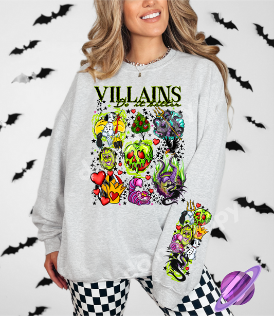 VILL- CREWNECK SWEATSHIRT  W/ SLEEVE PRINT