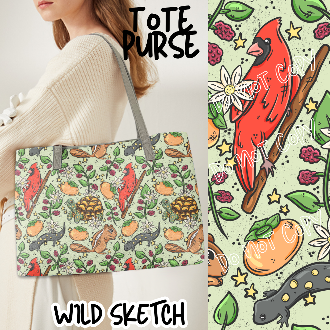 WILD SKETCH - BAG RUN 3 - TOTE PURSE - PREORDER CLOSING 10/22