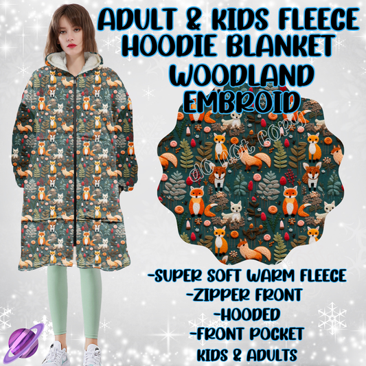 WOODLAND EMBROID - HOODIE BLANKET RUN PREORDER CLOSING 12/18