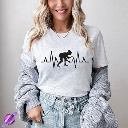 WRESTLING GIRL HEARTBEAT TEE