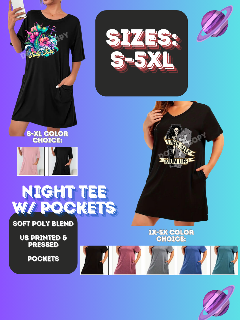 SALTY SOUL-SLEEP SHIRT-PREORDER CLOSING 9/20