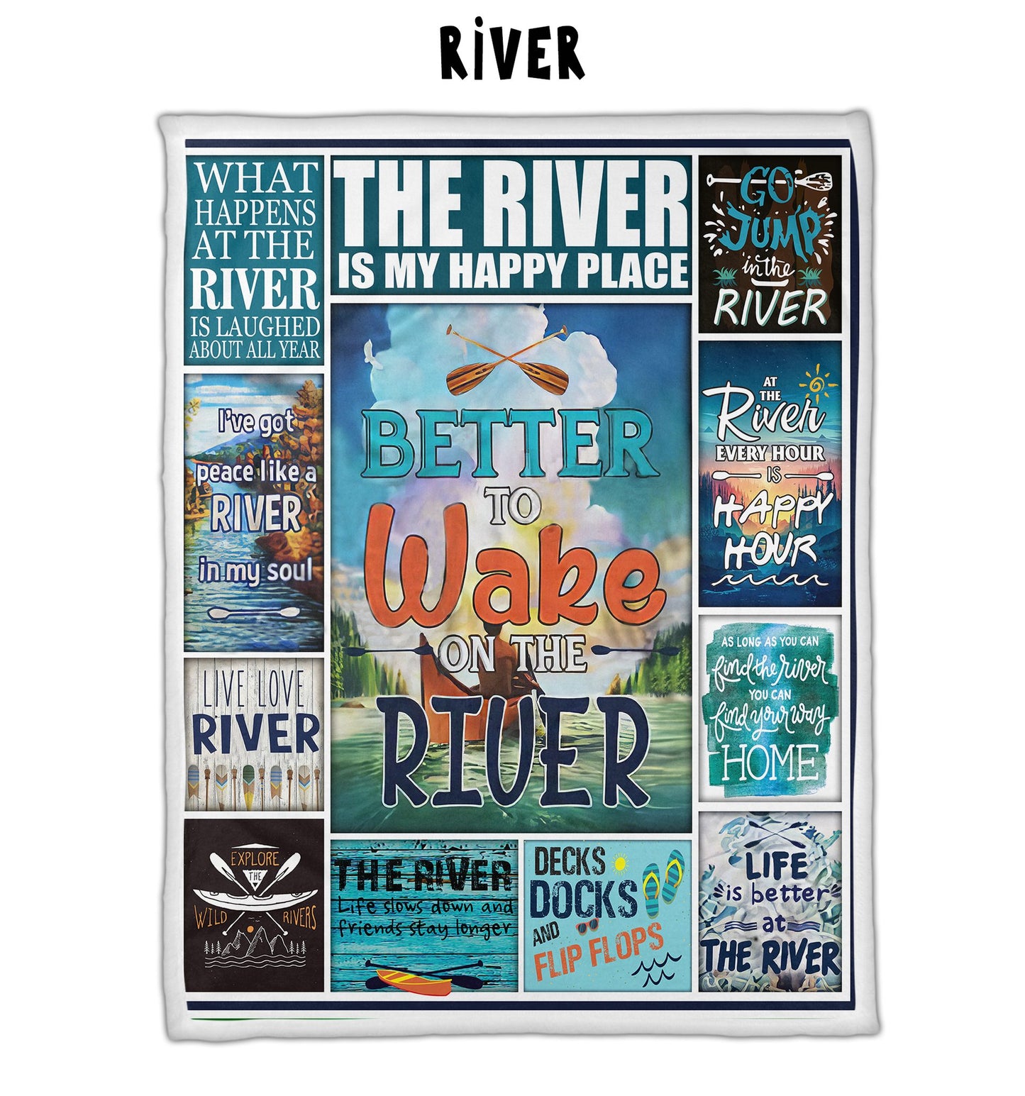 River - Letter Sherpa Blankets- Preorder Closing 10/2