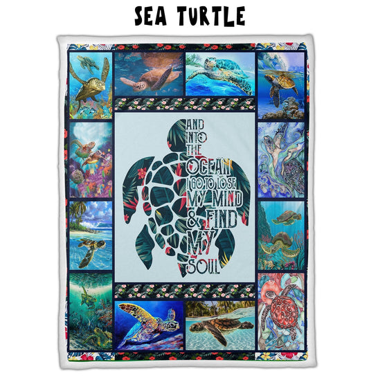 SEA TURTLE - Letter Sherpa Blankets- Preorder Closing 10/2