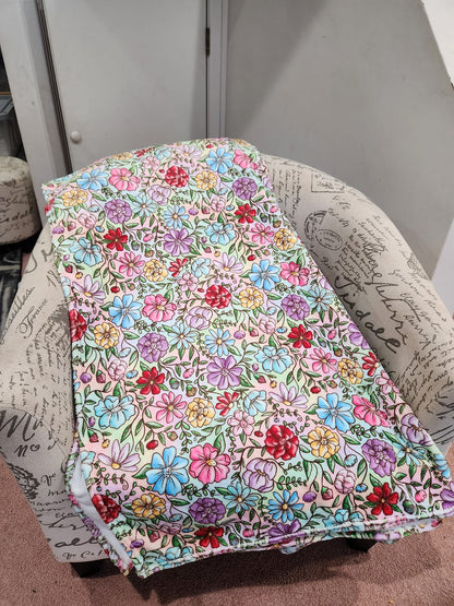 EMBROID FLORAL- GIANT SHAREABLE THROW BLANKETS