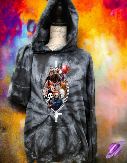 HORROR ZIPPER-TIE DYE HOODIE-PREORDER CLOSING 1/26