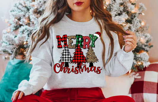 LOUNGEWEAR RUN-XMAS TREES- CREW NECK SWEATSHIRT- PREORDER CLOSING 9/30