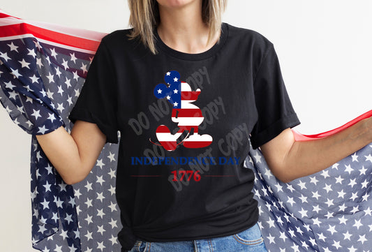 PATRIOTIC RUN -RWB MOUSE- UNISEX TEE ADULTS/KIDS
