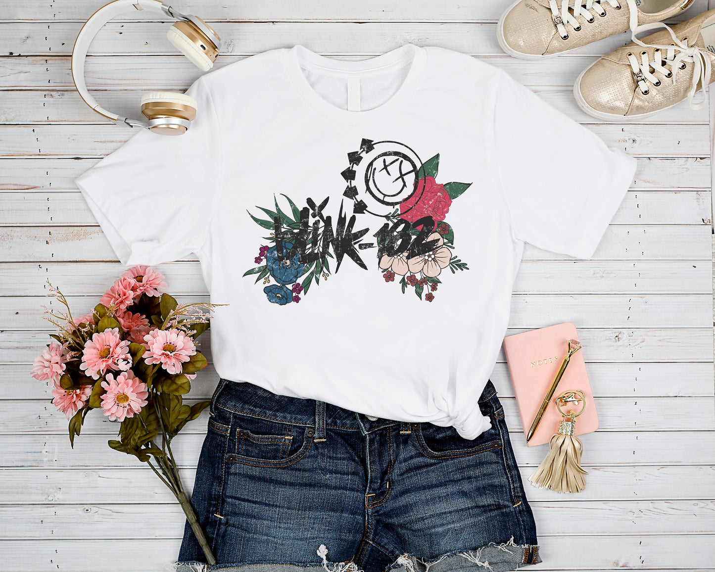 FLORAL BAND RUN- BLINK UNISEX GRAPHIC TEE