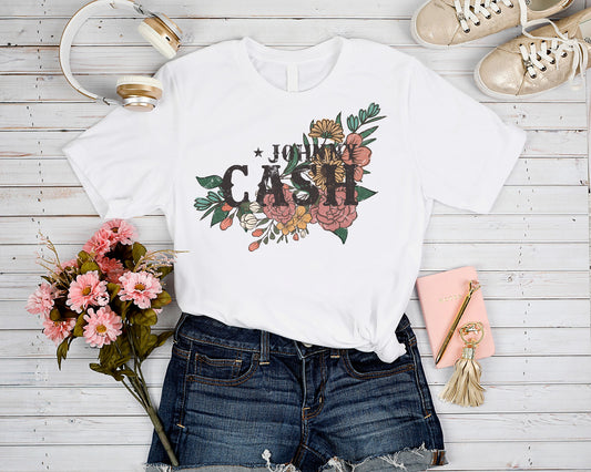 FLORAL BAND RUN- CASH UNISEX GRAPHIC TEE