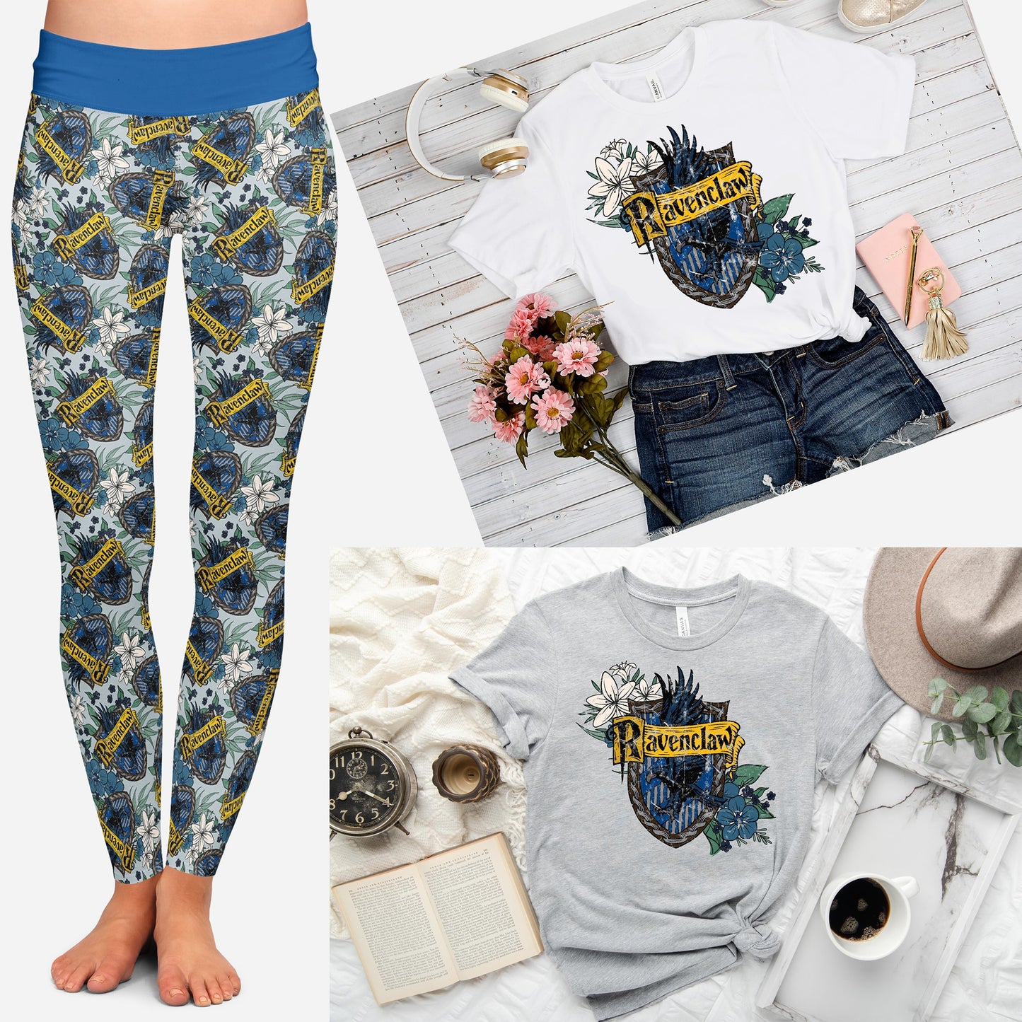 OUTFIT RUN 3-BLUE HOUSE FLORAL TEE
