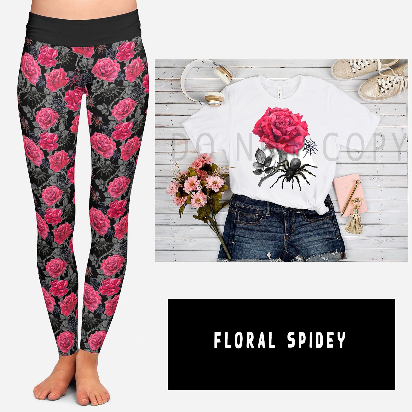 OUTFIT RUN 4- FLORAL SPIDEY TEE