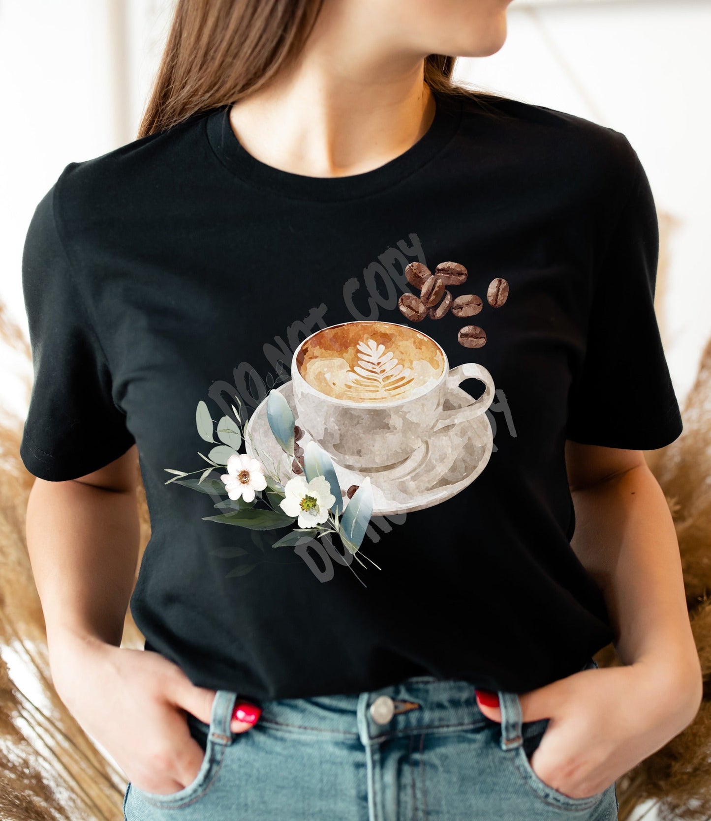 Floral Coffee -Unisex Tee Adults/ Kids