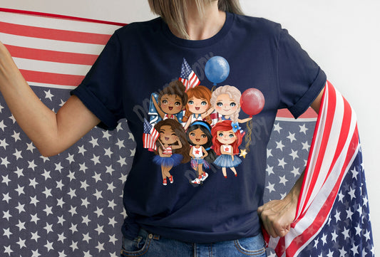 PATRIOTIC RUN -RWB GIRLS- UNISEX TEE ADULTS/KIDS
