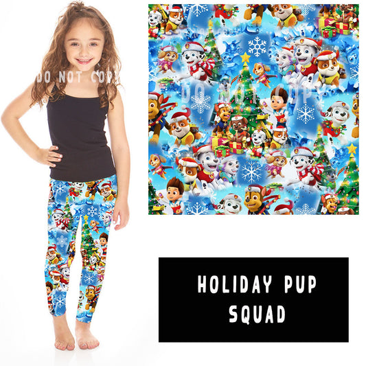 XMAS IN JULY RUN-HOLIDAY PUP SQUAD KIDS LEGGINGS/JOGGERS
