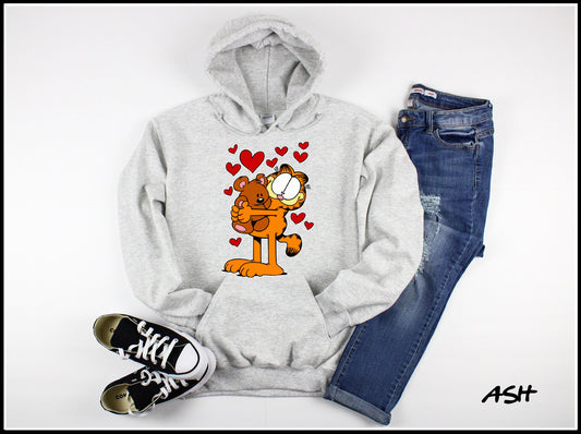 LUCKY IN LOVE- KITTY HEARTS HOODIE