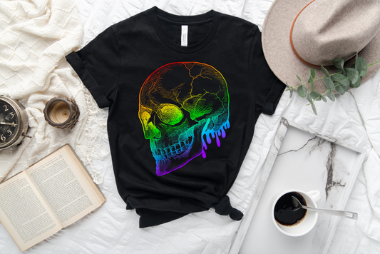 RAINBOW SKULL TEE