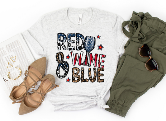 RED WINE BLUE TEE