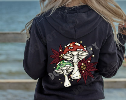 CREEPMAS- SHROOMAS- HEAVY COTTON FRONT ZIP UNISEX HOODIE PREORDER CLOSING 7/29