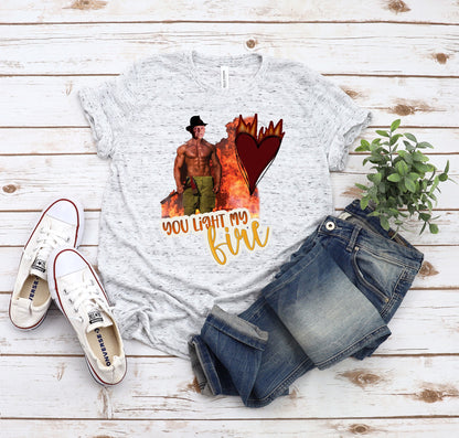 LUCKY IN LOVE-LIGHT MY FIRE TEE