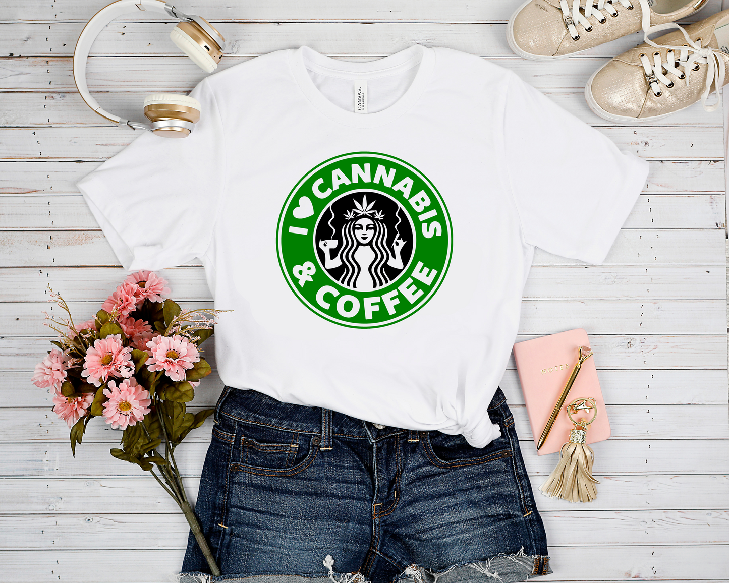 OUTFIT RUN 2- CANNABIS AND COFFEE TEE