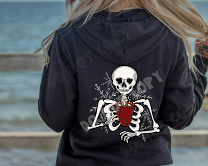 CREEPMAS- HOT COCOA SKELLY- HEAVY COTTON FRONT ZIP UNISEX HOODIE PREORDER CLOSING 7/29