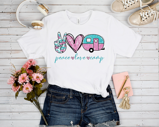 PEACE LOVE CAMP GRAPHIC TEE