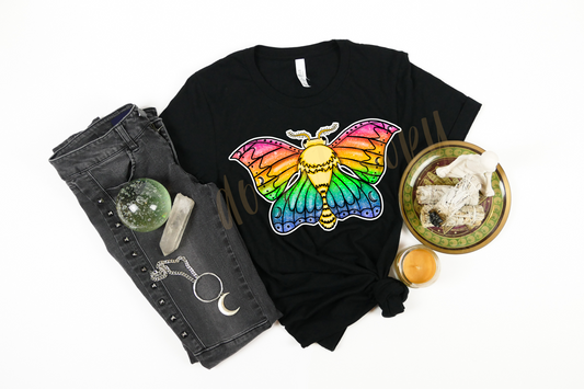 TSF RUN-RAINBOW MOTH UNISEX TEE ADULTS/KIDS