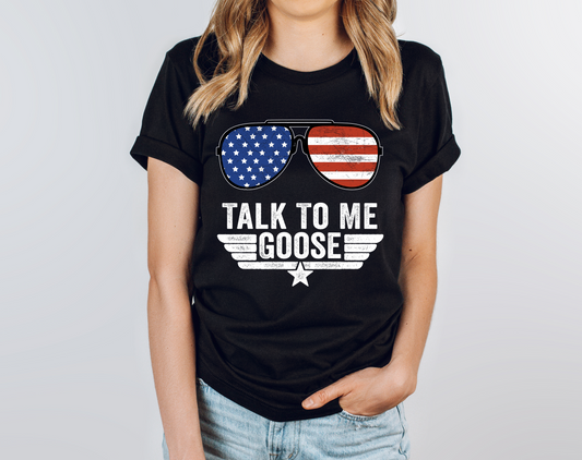 TALK TO ME FLAG TEE