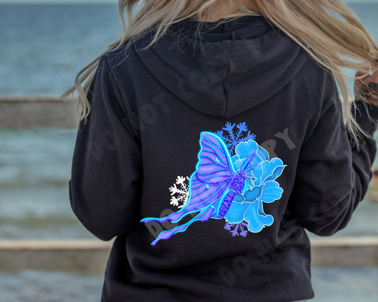 CREEPMAS- WINTER MOTH- HEAVY COTTON FRONT ZIP UNISEX HOODIE PREORDER CLOSING 7/29